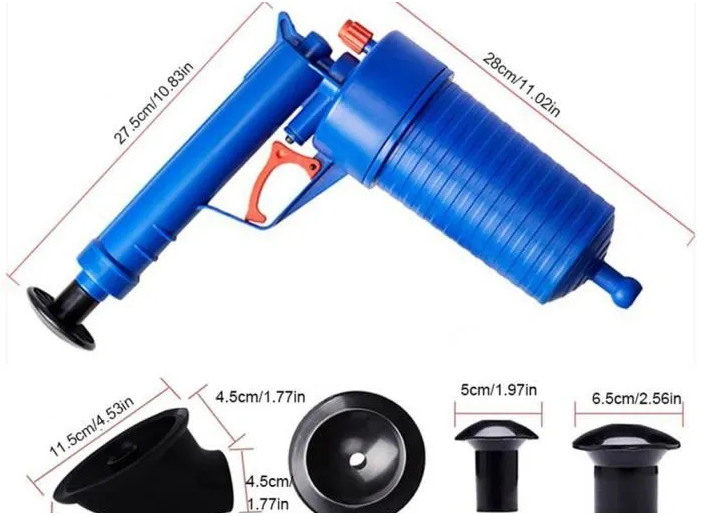 Pistolet à déboucher à air Pompe de vidange Air pour lavabo toilette